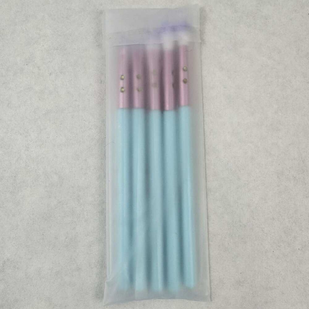 Slmissglam 5-Piece Ombre Eye Makeup Brush Set Stay Sparkly Ultra-Soft Aqua NEW - Picture 6 of 7